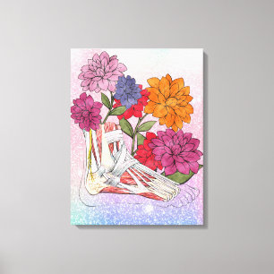 Blumenknöchelanatomie Leinwanddruck