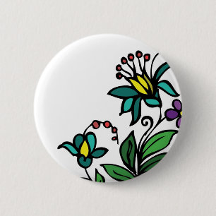 Blumenknopf-Blumenentwurf Button