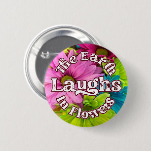 Blumenknopf - Die Erde lacht in Blume Button