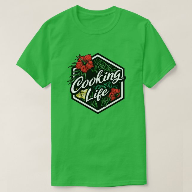 Blumenkochen Abzeichen T-Shirt (Design vorne)