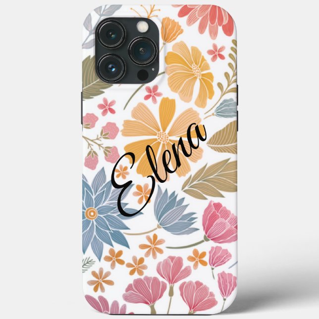 Blumenkoffer für personalisiertes iPhone . Bestes  Case-Mate iPhone Hülle (Rückseite)