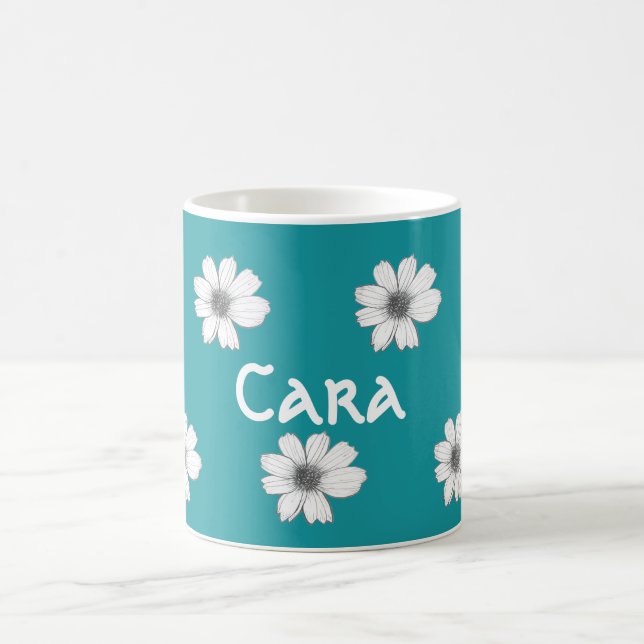 Blumenkohl Aquamarin Kaffeetasse (Mittel)