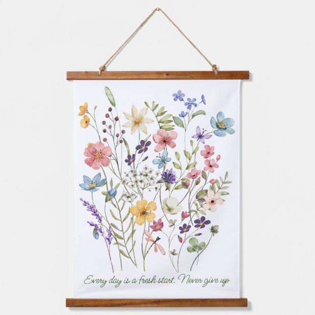Blumenkohl, botanisch motivierend wandteppich mit holzrahmen (Vorderseite)