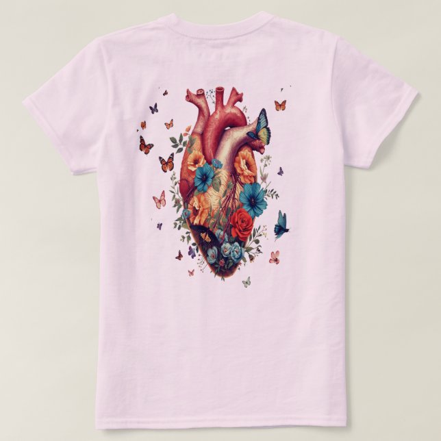 Blumenkohl-Grafik-T - Shirt | künstlerisches Blut (Design Rückseite)
