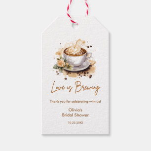 Blumenkohl Liebe ist Brown Coffee Brautparty Geschenkanhänger