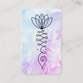 *~* Blumenkohl Lotus Peony Blume Reiki Yoga Visitenkarte