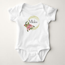 Blumenkohl Rose Personalisiert Name Baby Bodysuit Strampler
