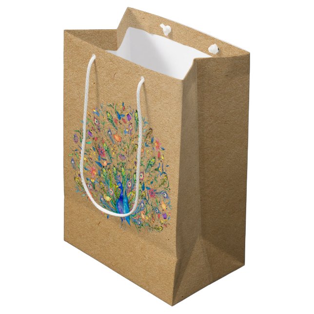 Blumenkohl-Tasche Mittlere Geschenktüte (Vorderseite Schrägansicht)