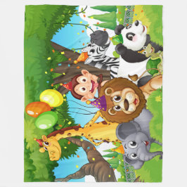 Blumenkohl - Tiere - Cartoon Fleecedecke