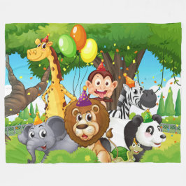 Blumenkohl - Tiere - Cartoon Fleecedecke