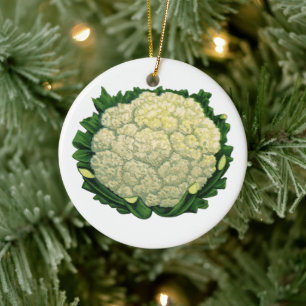 Blumenkohl Vintage-Lebensmittel Gemüse Keramikornament