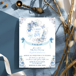 Blumenkohl Wappen Sweet Baby Boy Babydusche Einladung