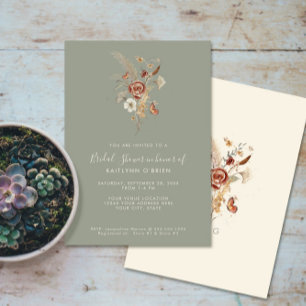 Blumenkohl Wildblume Brautparty Einladung