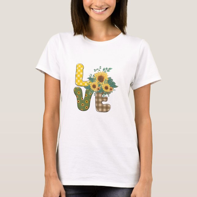 Blumenkohle Liebe Word T - Shirt (Vorderseite)