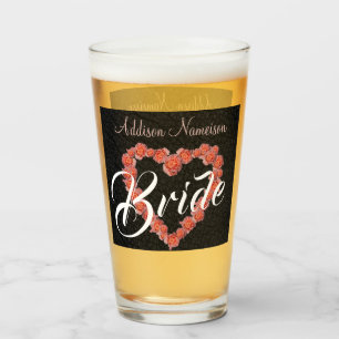 Blumenkohlensortiment Rose Heart Monogram Glas