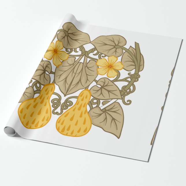Blumenkomposition. Elemente im Jugendstil, Geschenkpapier (Ungerollt)