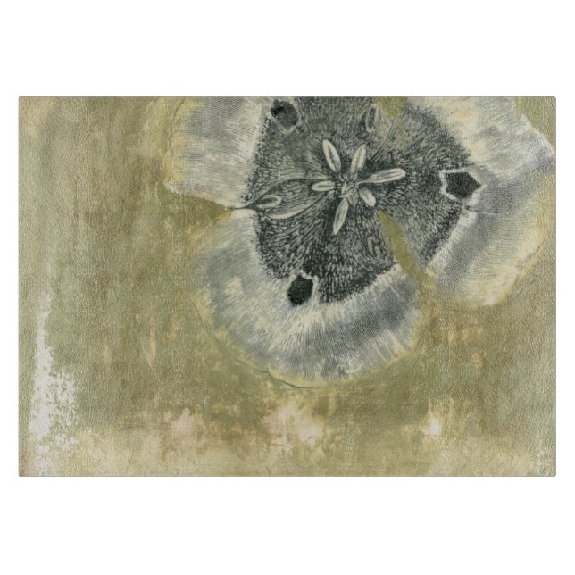 Blumenkopf Abstrakt mit glänzender Textur Schneidebrett (Vorderseite)