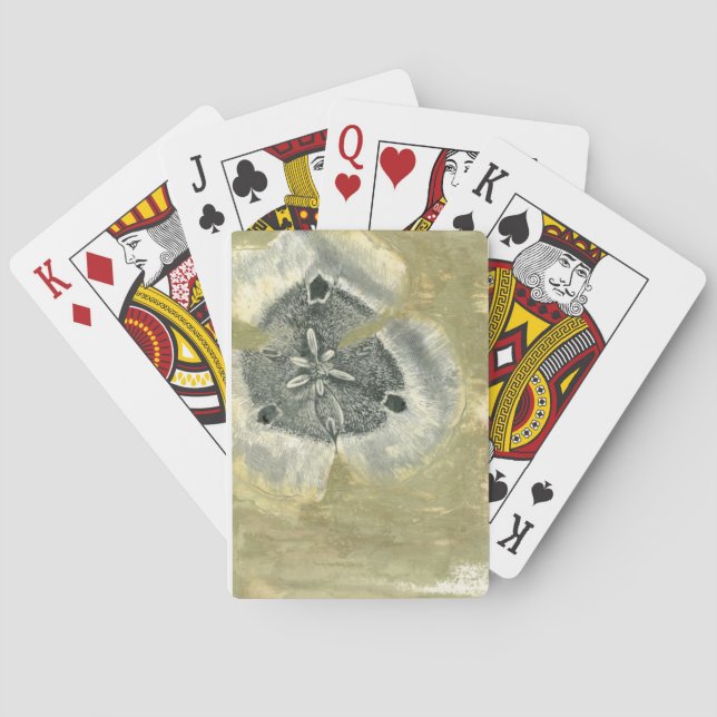 Blumenkopf Abstrakt mit glänzender Textur Spielkarten (Rückseite)