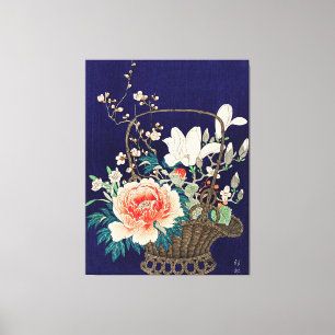 Blumenkorb aus Bambus von Ohara Koson   Leinwanddruck