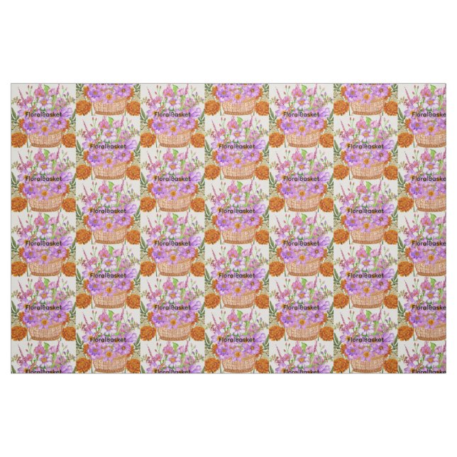 Blumenkorb Stoff (Fat Quarter (45,7 x 55,9 cm))