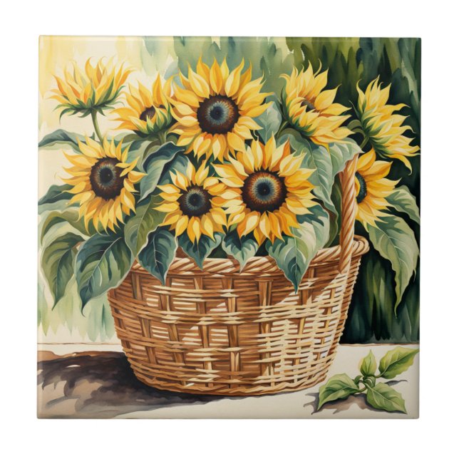 Blumenkörbe Fliese (Vorderseite)