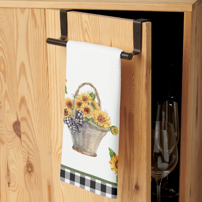 Blumenkörbe Geschirrtuch (Drittel gefaltet)