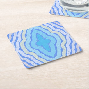 Blumenkornblume - Shabby Chic-Design Rechteckiger Pappuntersetzer