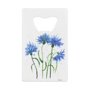 Blumenkornblumen Blumen Aquarell Geldbeutel Flaschenöffner