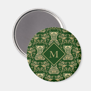 Blumenkorsett Damastmuster Magnet