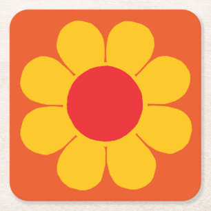 Blumenkraft Rechteckiger Pappuntersetzer