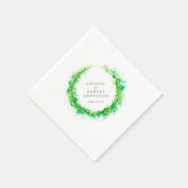 Blumenkranz Aquarelltafeln Serviette