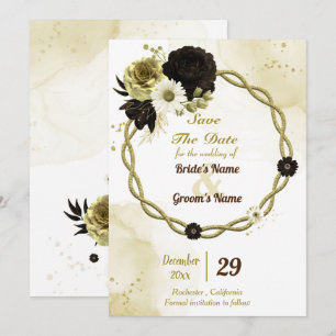 Blumenkranz aus phantastischem Braungold Save The Date