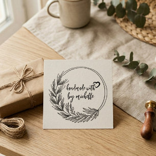 Blumenkranz Botanisch Stylisch Handgefertigt Mit L Gummistempel