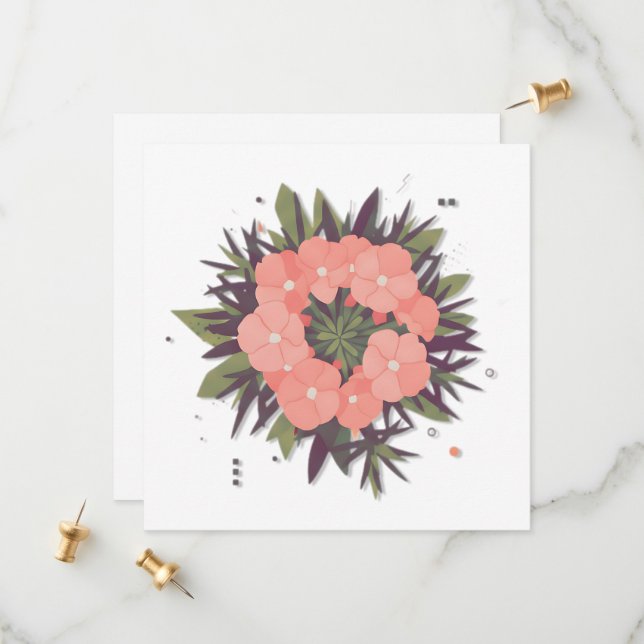 Blumenkranz der Harmonie Save The Date (Vorderseite/Rückseite Beispiel)