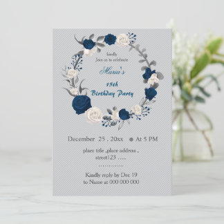 Blumenkranz Einladung