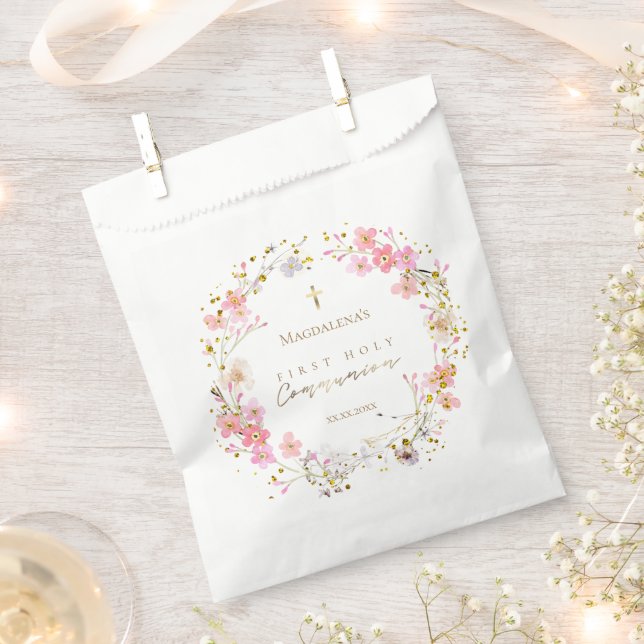 Blumenkranz Erste Heilige Kommune Geschenktütchen (Ausgeschnitten)