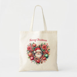 Blumenkranz in Herzform - Weihnachtsmann Tragetasche