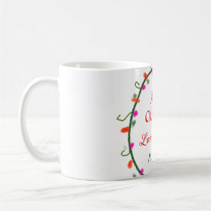 Blumenkranz in Rot-Weiß Weihnachten Kaffeetasse