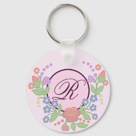 Blumenkranz personalisiert schlüsselanhänger