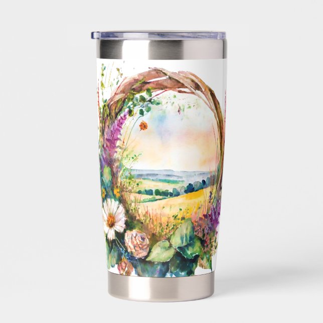 Blumenkranz personalisiert thermobecher (Rechts)