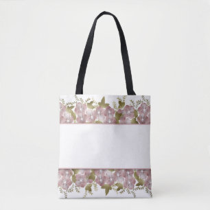 Blumenkranz Sommerrosa Blume grüne Lee Tasche