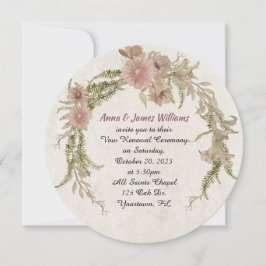 Blumenkranz zum Hochzeitstag Einladung