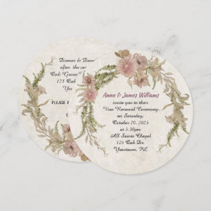 Blumenkranz zum Hochzeitstag Einladung