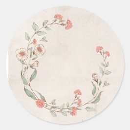Blumenkraut Girly Envelope Dekorieren Runder Aufkleber