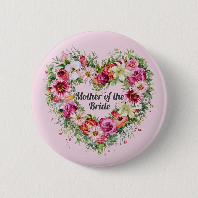 Blumenkraut Personalisiert Button (Vorderseite)