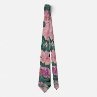 Blumenkrawatte/pink und grüne Farben Krawatte