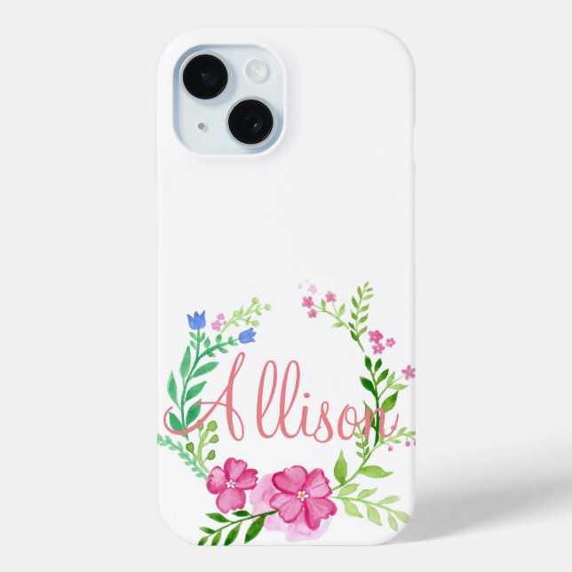 Blumenkreath Custom Case-Mate iPhone Hülle (Rückseite)