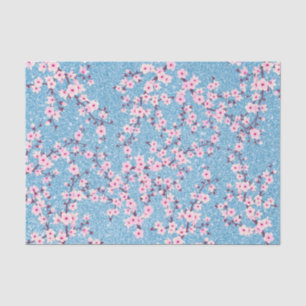 Blumenkrebs Blauer Glitzer Seidenpapier