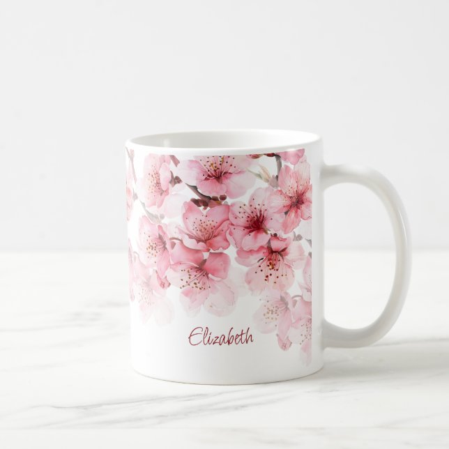Blumenkrebs Blossom Monogramm-Tasse Kaffeetasse (Rechts)
