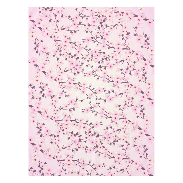 Blumenkrebs Blüten Rosa Tischdecken (Vorderseite)